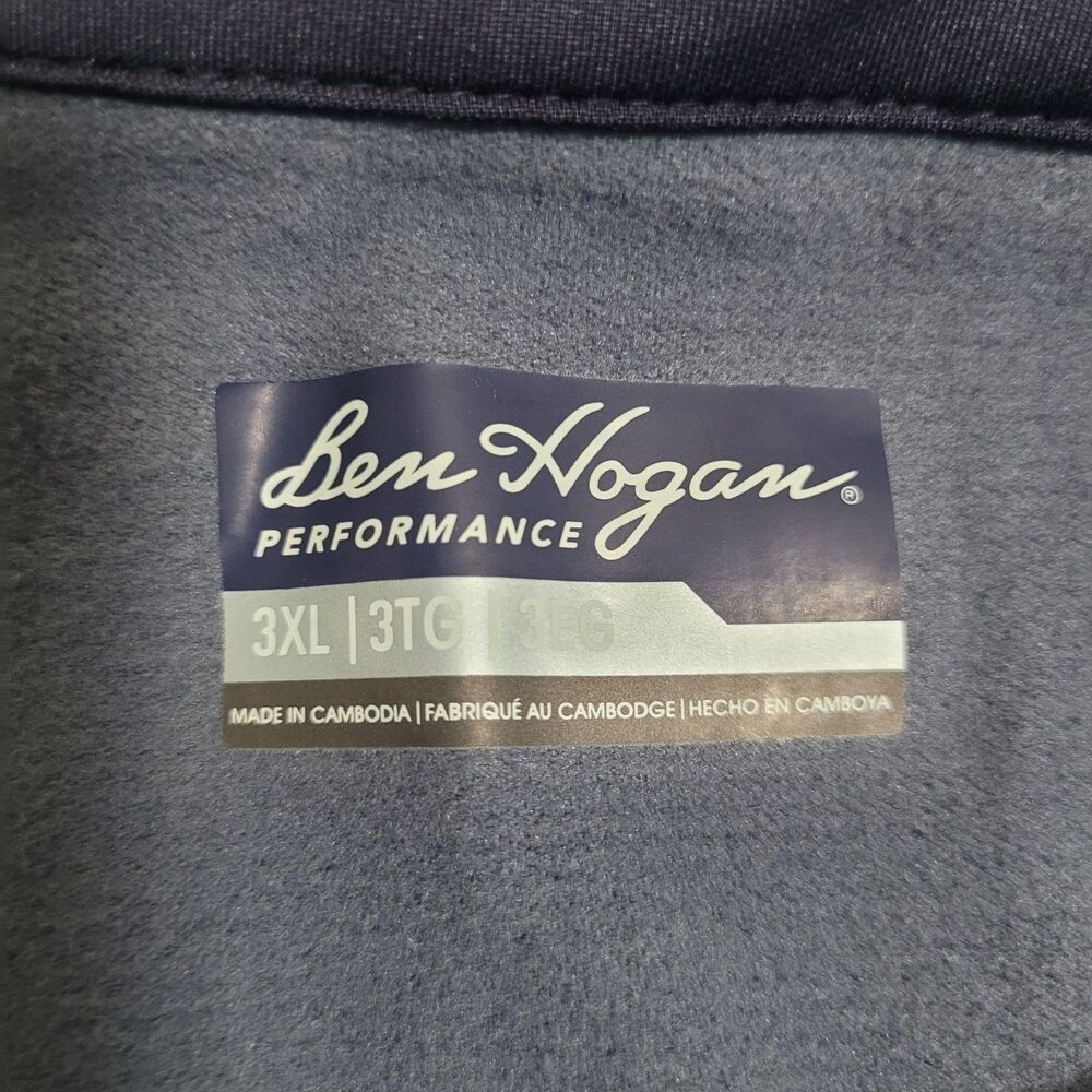 Ben Hogan Golf Pullover Mens 3XL Blue 1/4 Zip Long Sleeve Performance Stretch - Picture 3 of 8
